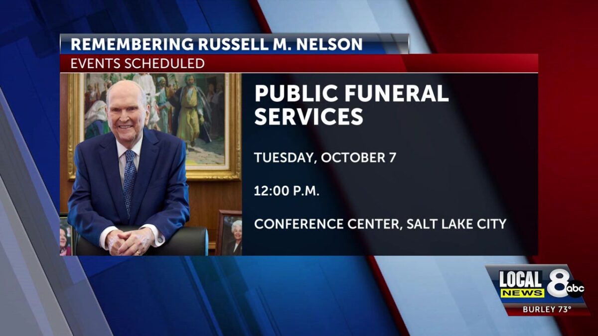 LDS Church announces tribute broadcast and funeral services for President Nelson