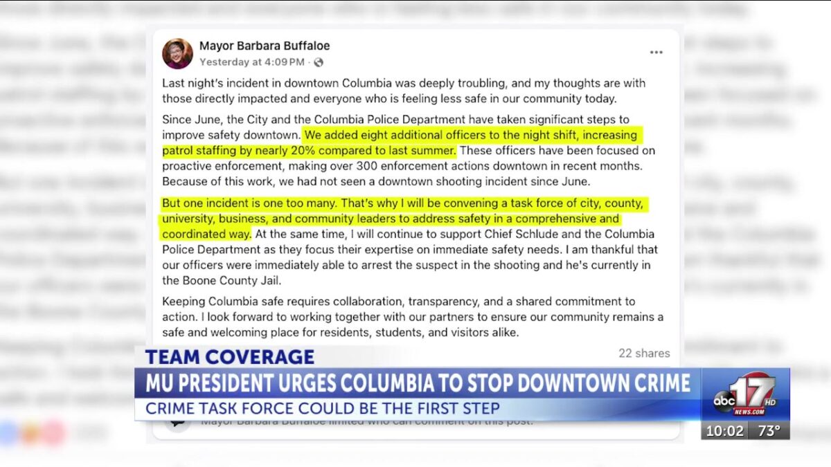 University of Missouri president issues ultimatum to Columbia mayor after homecoming weekend shooting