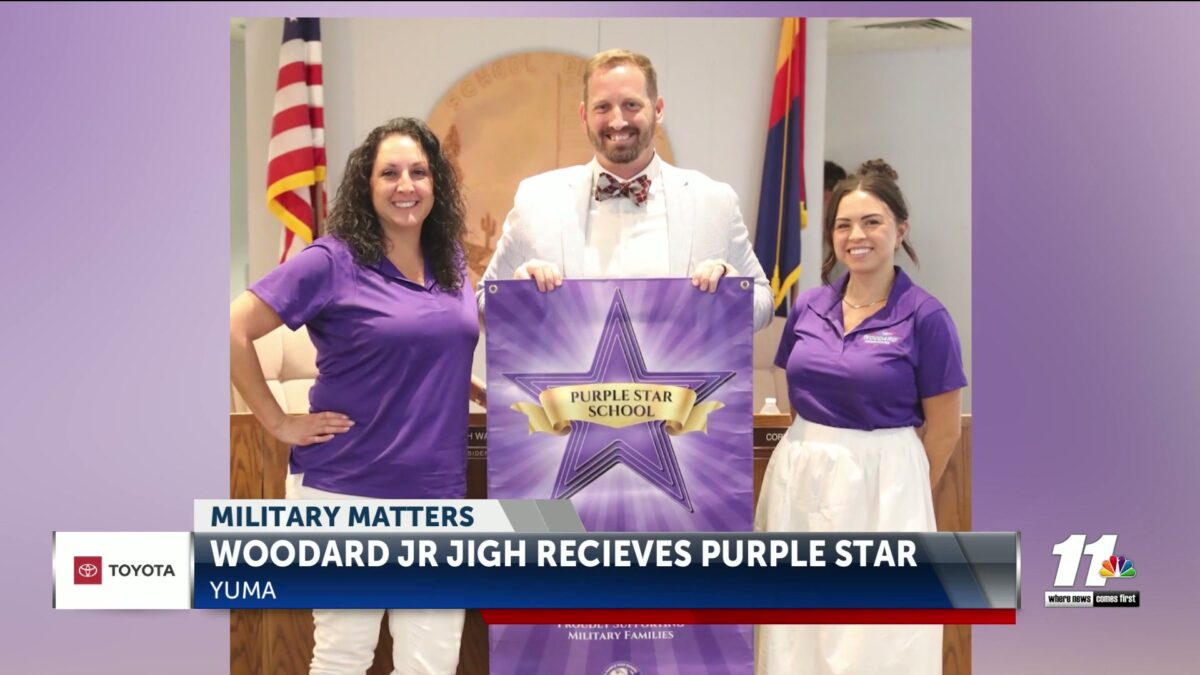 Local junior high school honored for outstanding support for military families