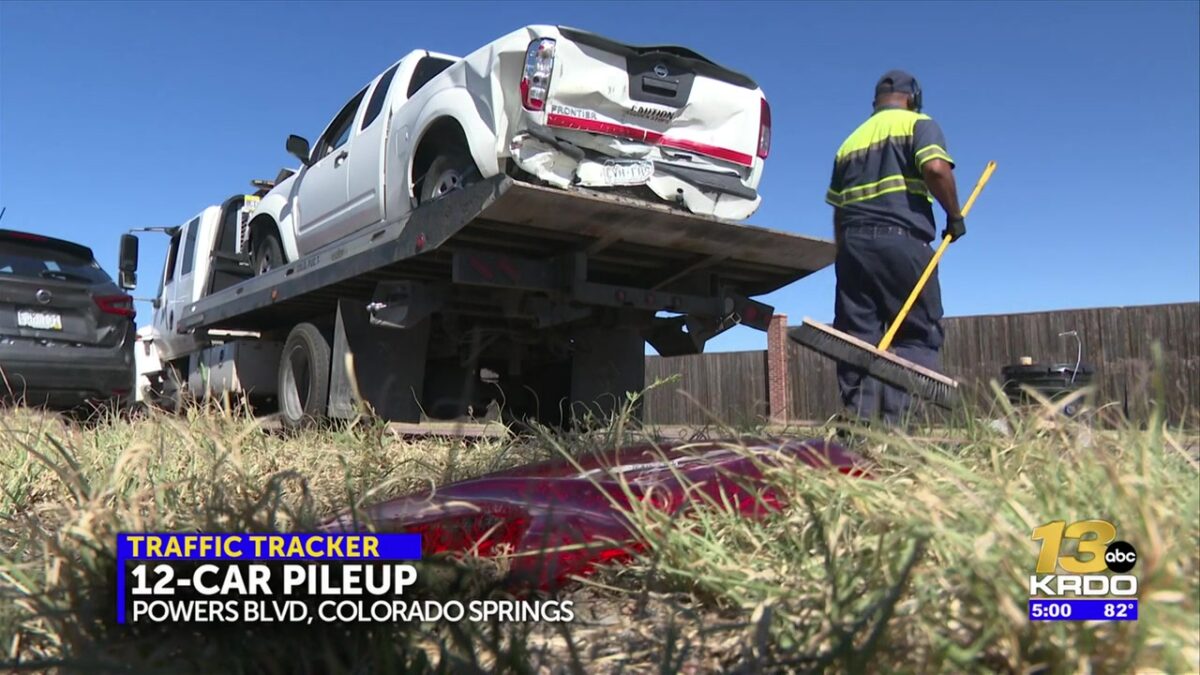 Crash results in multi-car pile-up on Powers Boulevard