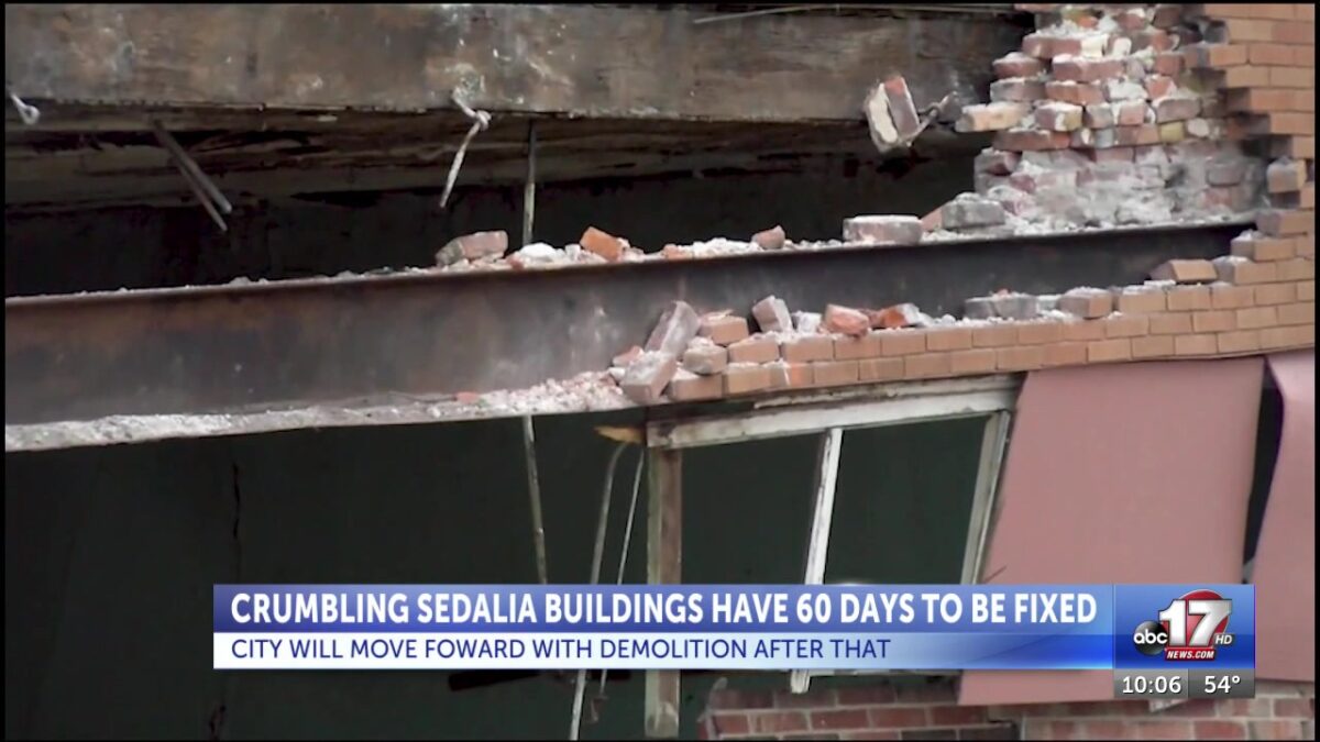 Owners of crumbling Sedalia buildings given 60 days to make repairs or face demolition