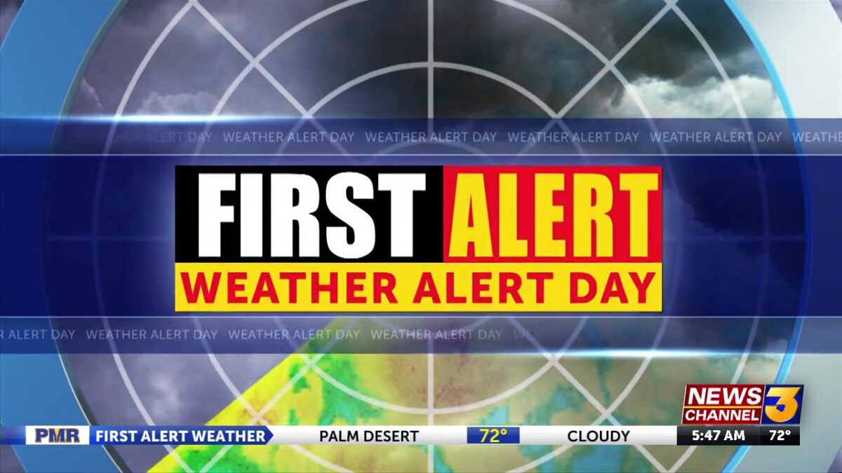 First Alert Weather Alert for scattered showers and thunderstorms