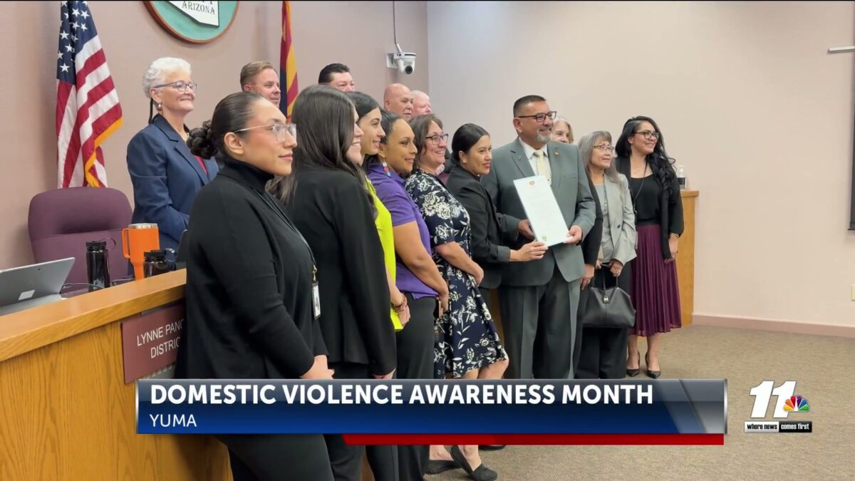 Yuma County Board of Supervisors proclaim the month of October as Domestic Violence Awareness Month