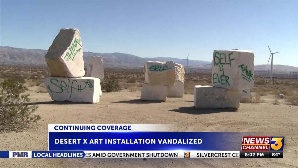 Desert X art installation along SR 62 found vandalized