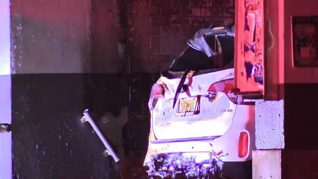 A vehicle caught fire while inside a car wash station at an Iona Jiffy Lube on Monday morning.
