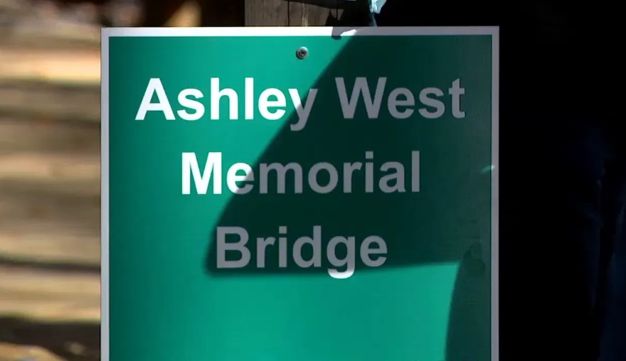 The bridge is being named for nearby resident Greg West’s daughter