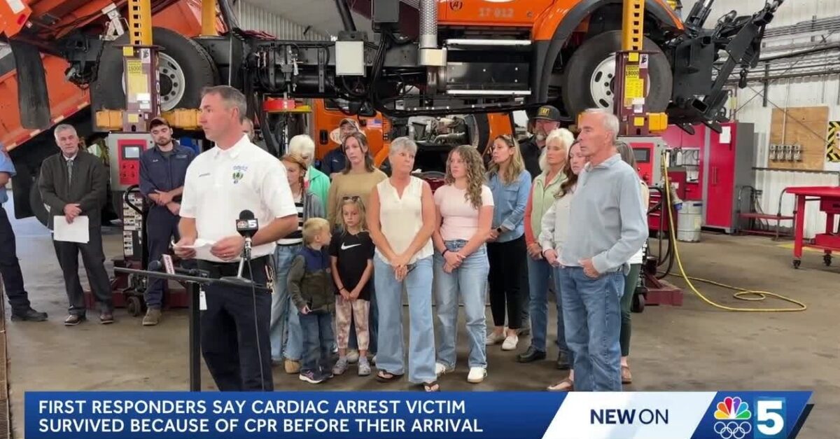 Northeast Kingdom man is lucky to be alive after collapsing from cardiac arrest in August. This week