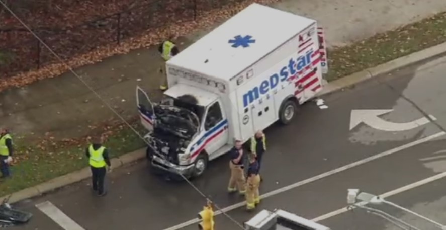 A 33-year-old man has been accused of stealing an ambulance with a paramedic treating a patient inside and causing a crash in Northville Township