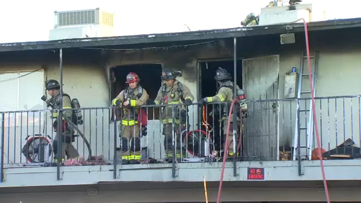 Five dogs have died and a family is displaced after a two-alarm fire broke out in a central Fresno apartment unit.