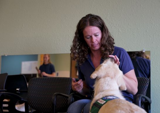 Each puppy at Canine Partners of the Rockies spends about two years in training before being matched with its new partner. During that time