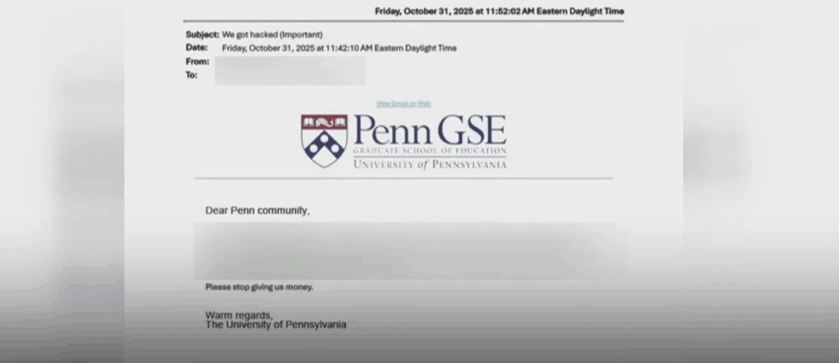 Penn told CBS News Philadelphia that it was not hacked