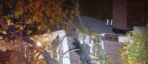A tree crashed into a multi-family home in Ridgefield