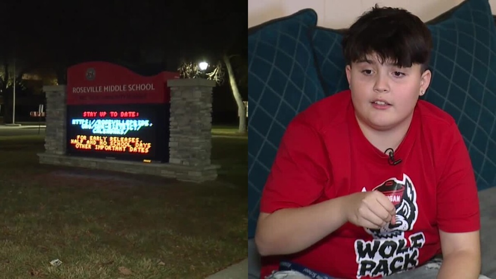 A Roseville student is speaking out after a terrifying incident at his middle school where a classmate pulled out a knife inside the building on Friday.