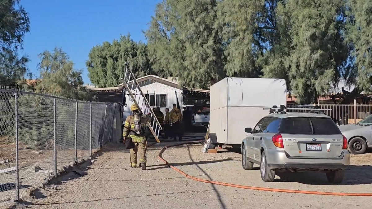 Four people displaced after fire at Thousand Palms home
