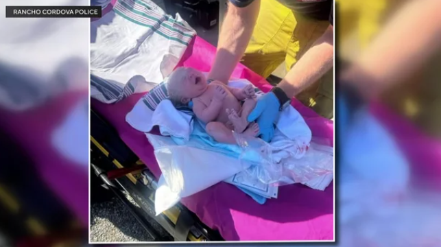 What started as a suspicious circumstances call for Rancho Cordova police ended with a newborn surprise.