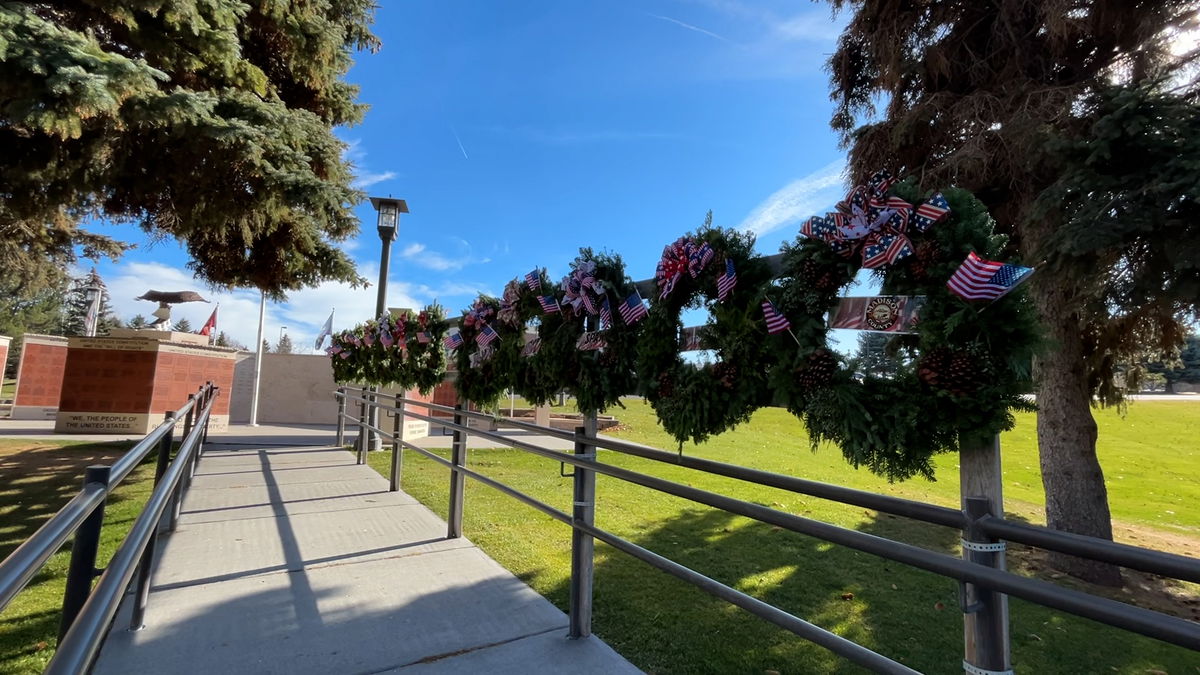 Rexburg honors veterans with dozens of wreaths at Smith Park Memorial