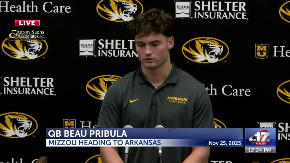 WATCH: Mizzou football news conference ahead of Arkansas rivalry game