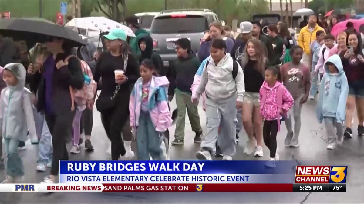 Rio Vista Elementary students walk to school in honor of Ruby Bridges