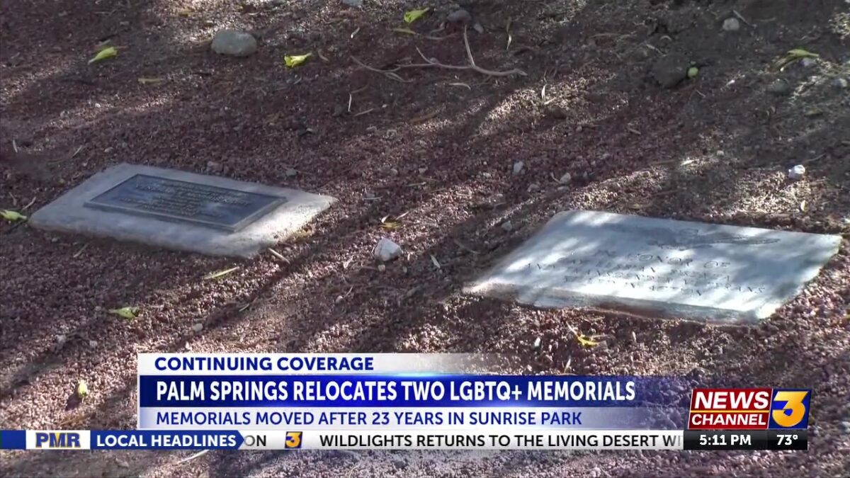 Palm Springs redicates two LGBTQ+ memorials