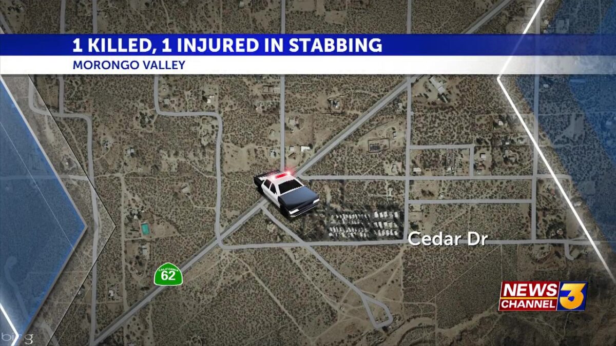 Suspect accused for fatally stabbing man and severely injuring woman in Morongo Valley