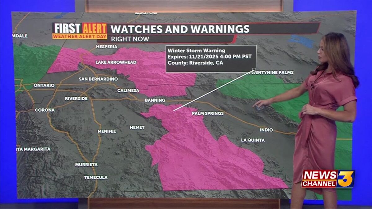 First Alert Weather Alert for Heavy Rain & Mountain Snow
