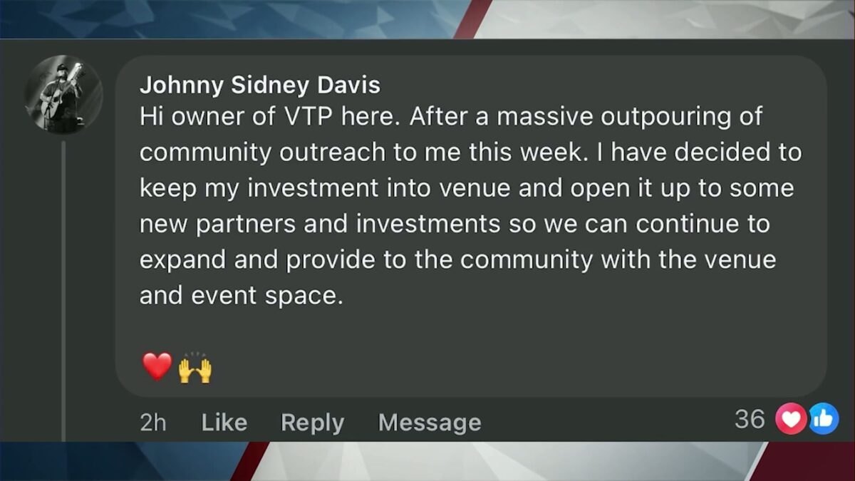 NOT FOR SALE: Owner of Volcanic Theatre Pub Not Selling Local Entertainment Venue