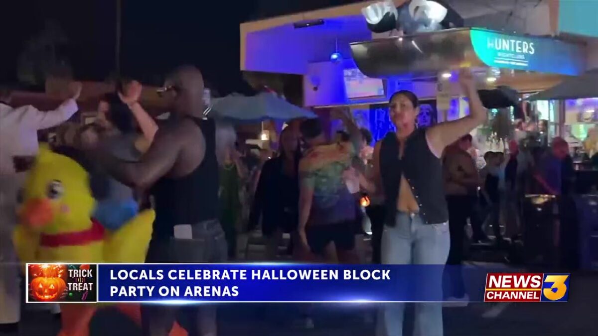 Arenas District hosts Halloween block party