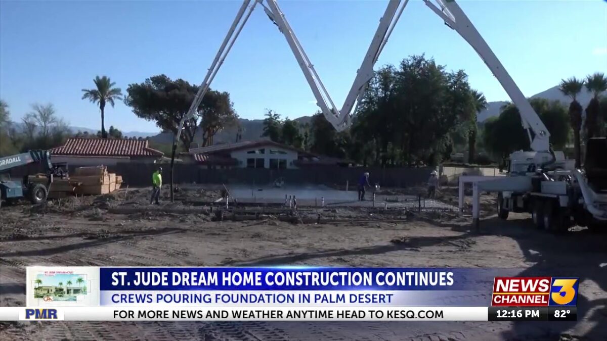Construction moves forward as foundation is poured at St. Jude Dream Home in Palm Desert