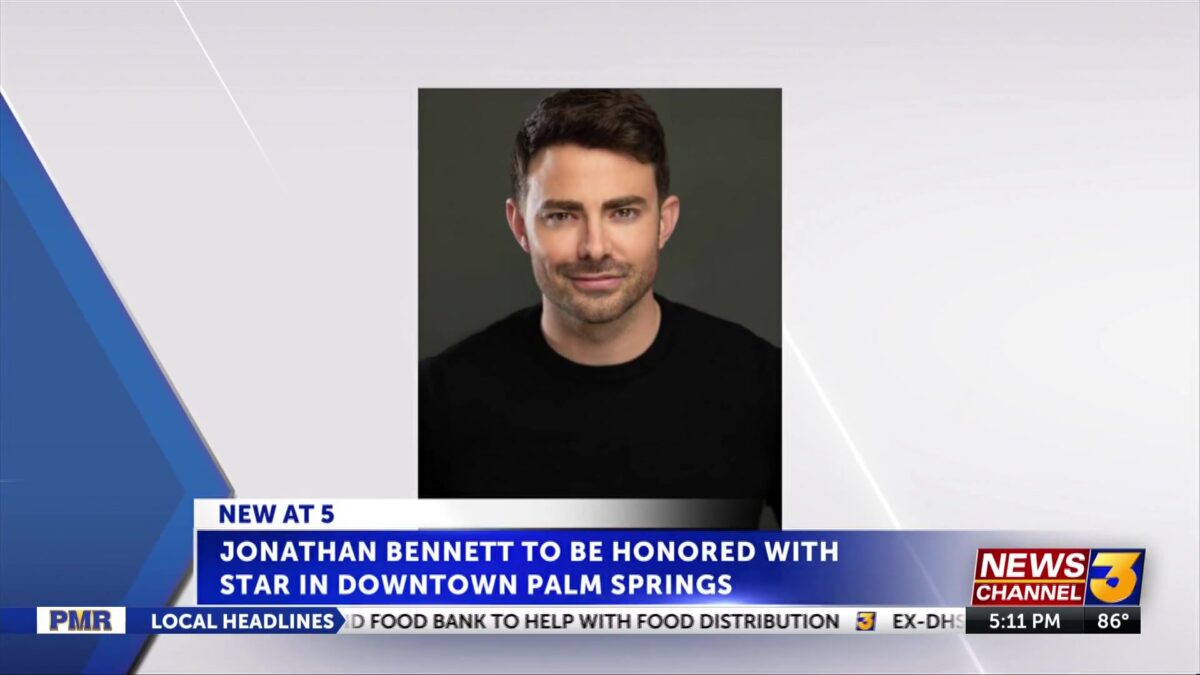 Actor Jonathan Bennett to receive star on the Palm Springs Walk of the Stars