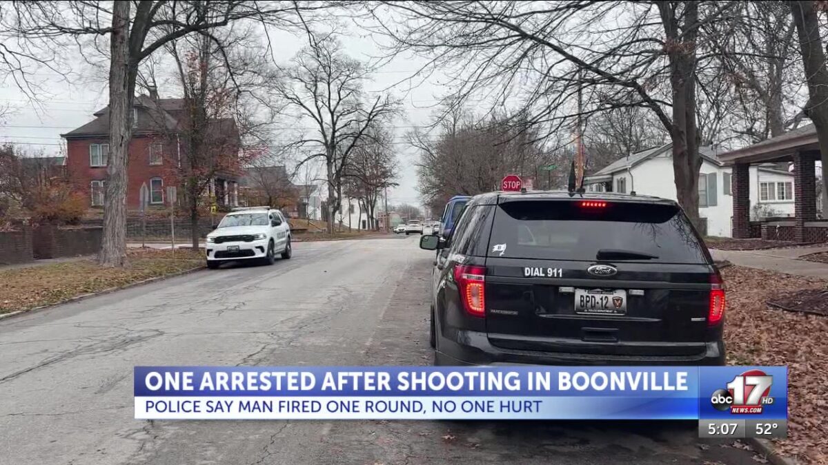 Police: Man arrested after firing shot in Boonville