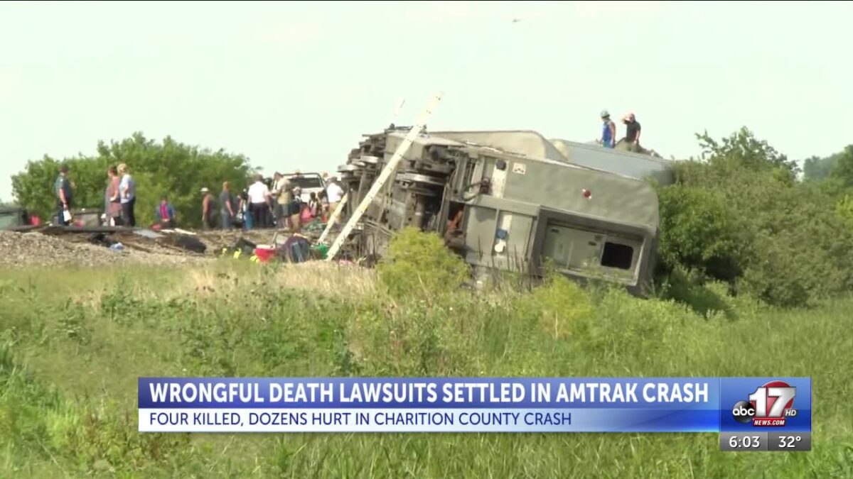 2 wrongful death cases settled in 2022 Amtrak crash