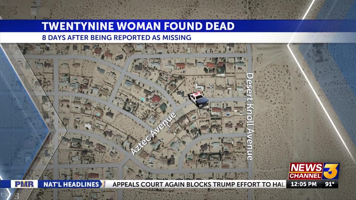Missing Twentynine Palms woman found dead on her property