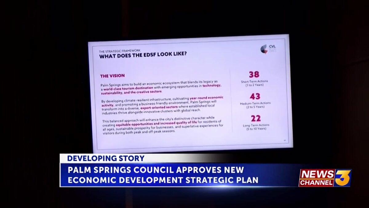 Palm Springs City Council approves new economic development strategic plan