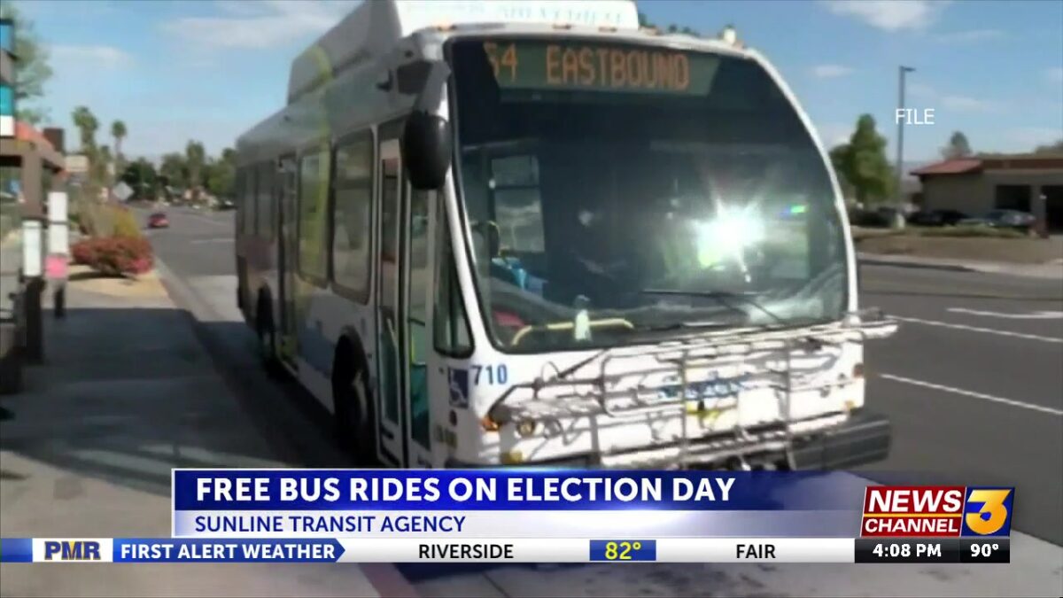Sunline to offer free bus rides on Election Day