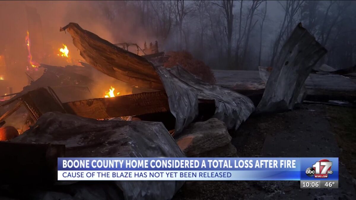 Boone County home considered a total loss after Saturday night fire