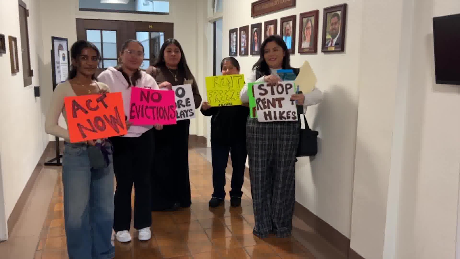 Rent Stabilization supporters Rally at City Hall
