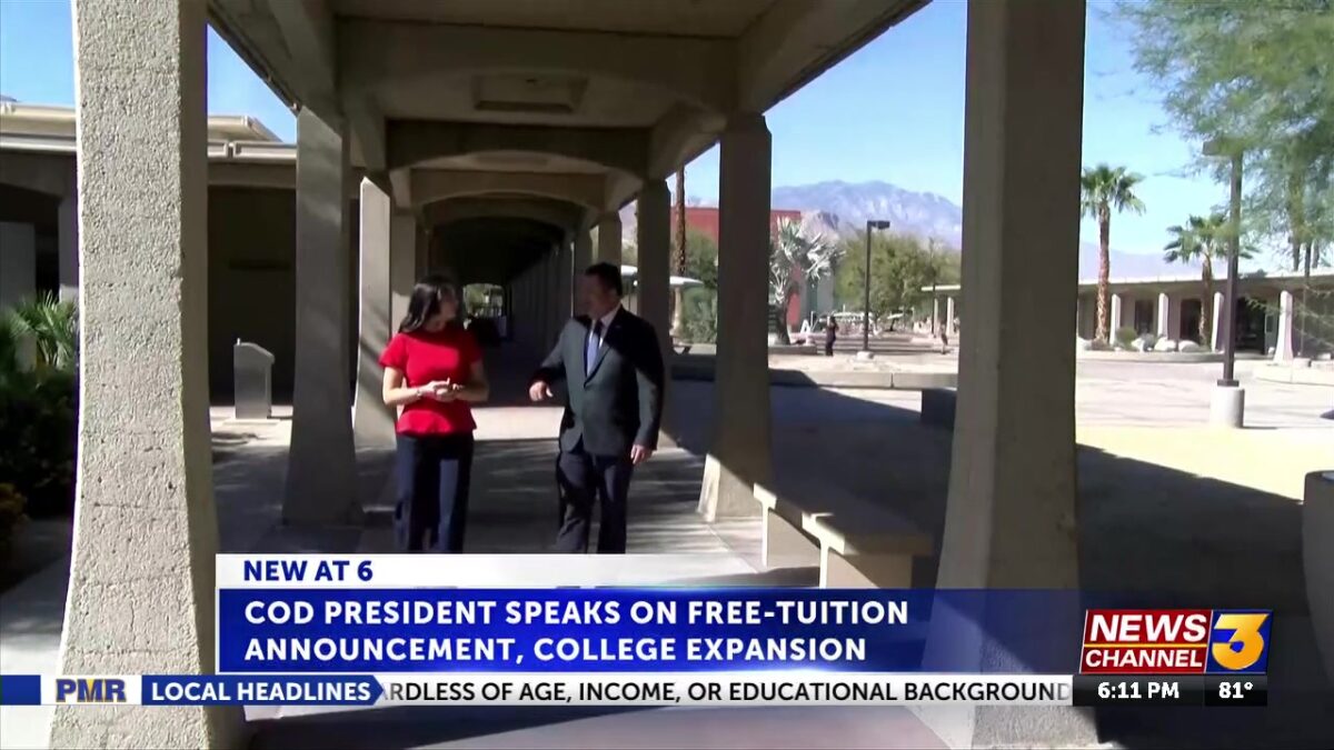 COD President speaks on free-tuition announcement