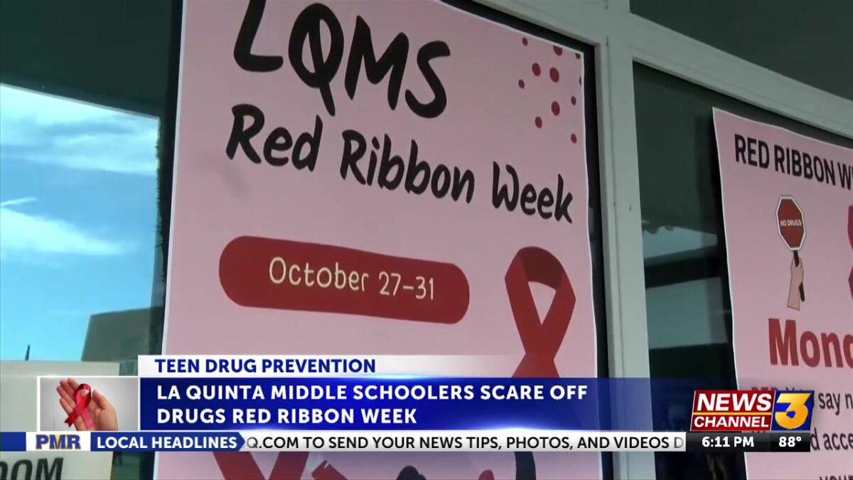Teen drug prevention: La Quinta Middle Schoolers scare off drugs this Red Ribbon Week