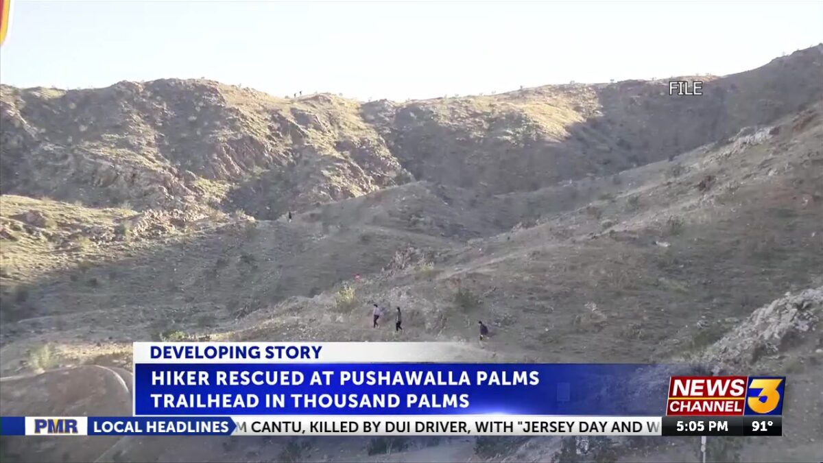 Hiker rescued at Pushawalla Palms trailhead in Thousand Palms