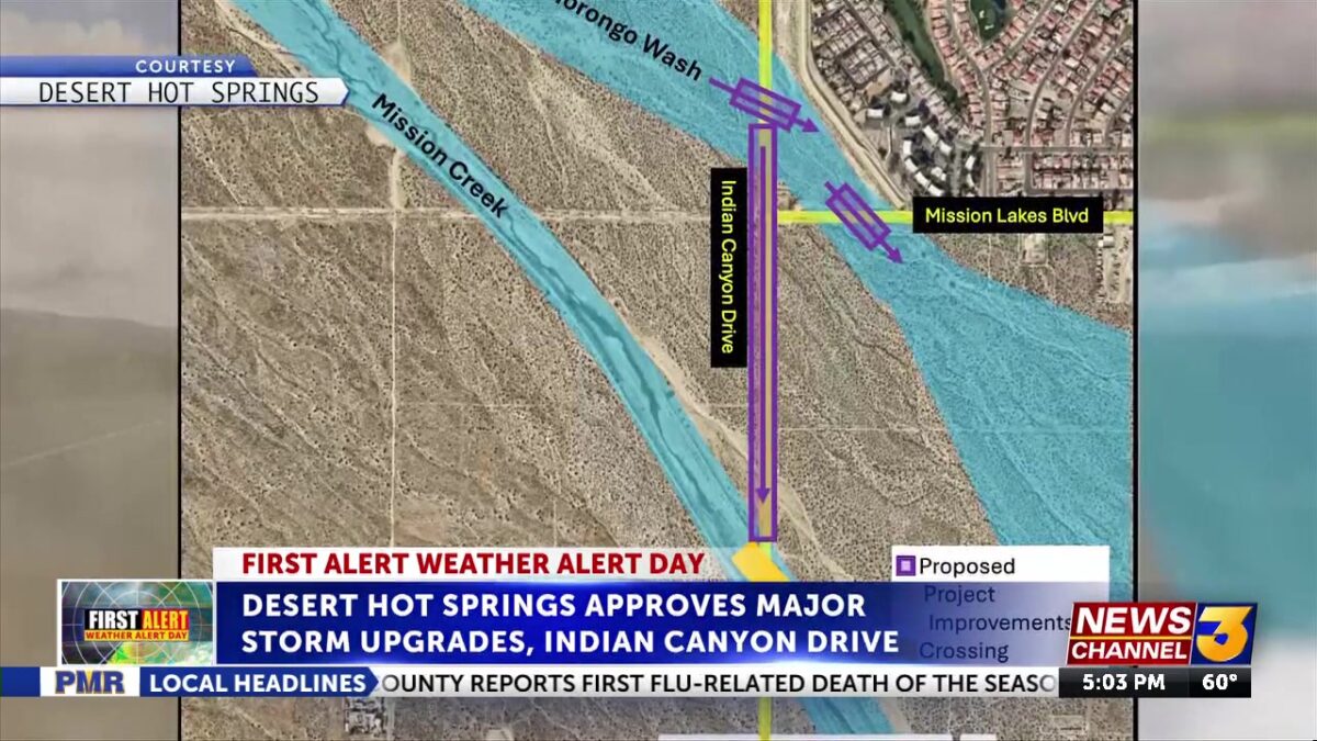Desert Hot Springs approves major storm upgrades for Indian Canyon Drive