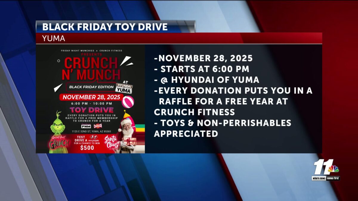 Crunch Fitness & Friday Night Muchies to host Black Friday Toy Drive
