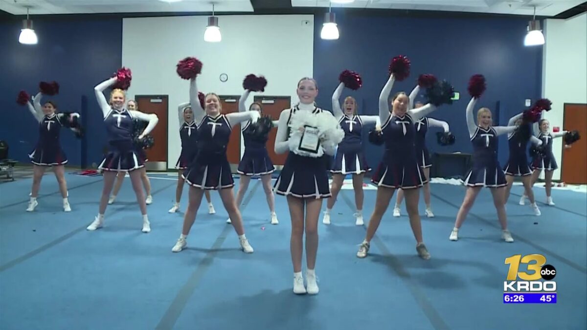 The Classical Academy receives the Qdoba Friday Night Blitz Spirit Award plaque