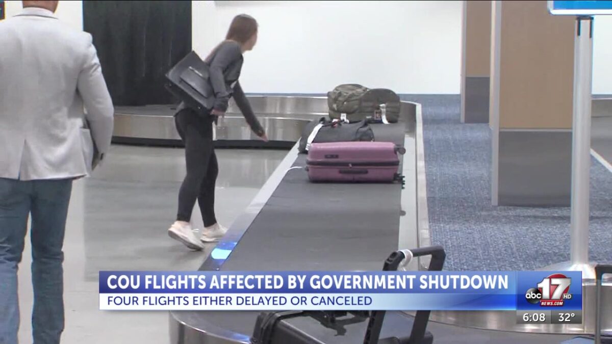 Government shutdown affects flights at Columbia Regional Airport