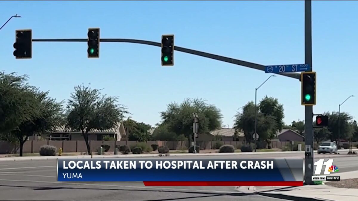 Locals taken to hospital after weekend crash