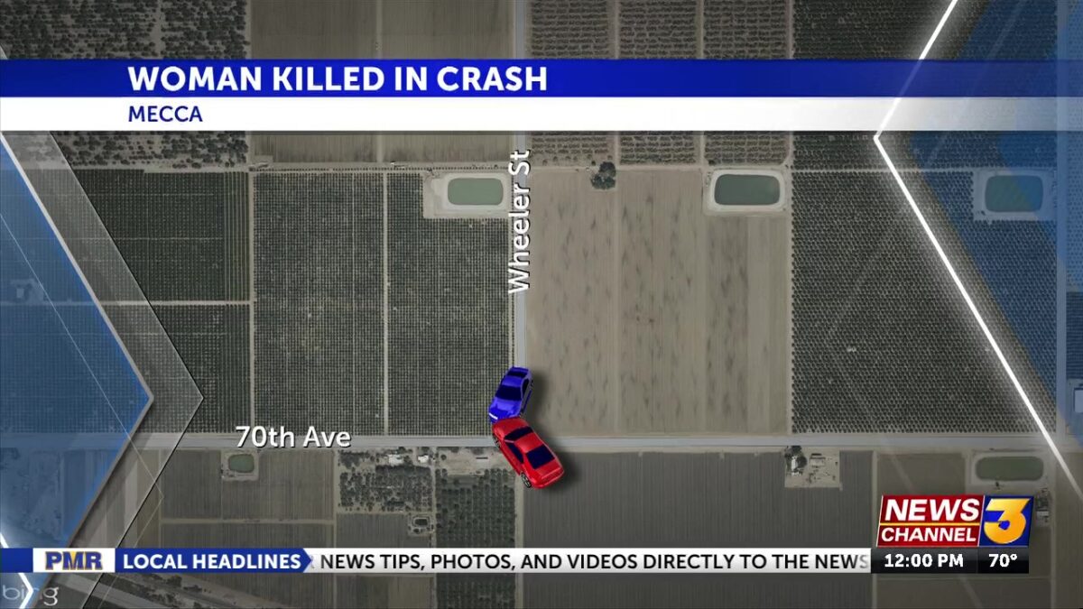 Woman killed in crash with farm tractor in Mecca identified