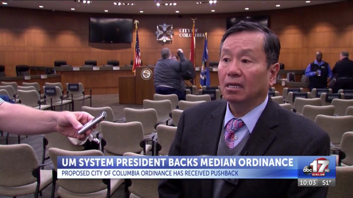 UM System president backs median ordinance