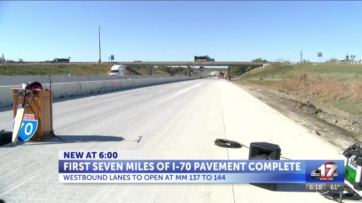 Seven miles of Improve I-70 Project between Columbia and Kingdom City completed