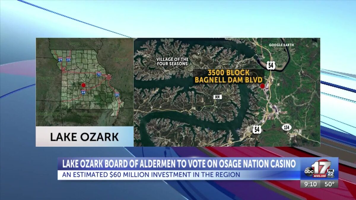 Lake Ozark Board of Aldermen to vote on Osage Nation Casino at Wednesday meeting