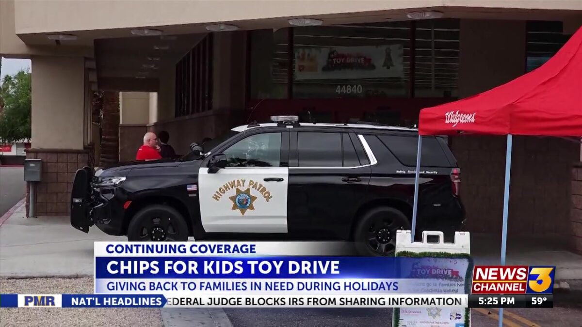 CHiPS for Kids holiday toy drive kicks off Friday at the Palm Desert Walgreens