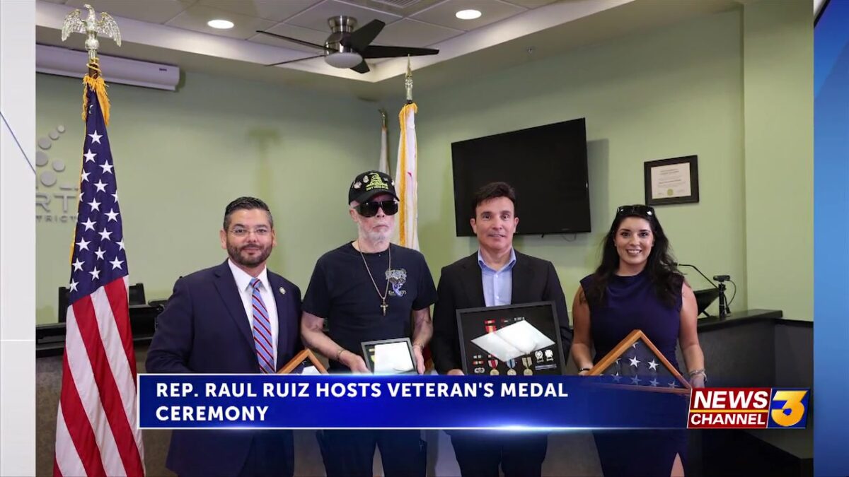 Congressman Dr. Raul Ruiz honors Riverside County veterans